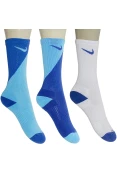 MEIA NIKE DRI FIT NK CUSH CREW PACOTE COM 3 - Azul/branco