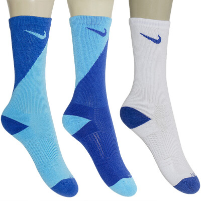 MEIA NIKE DRI FIT NK CUSH CREW PACOTE COM 3 - Azul/branco