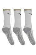 MEIA NIKE DRY CUSHION CREW PACOTE COM 3 - Branco/cinza
