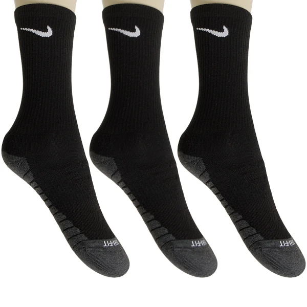 MEIA NIKE DRY CUSHION CREW PACOTE COM 3 - Preto/grafite MEIA NIKE DRY CUSHION CREW PACOTE COM 3 - Preto/grafite
