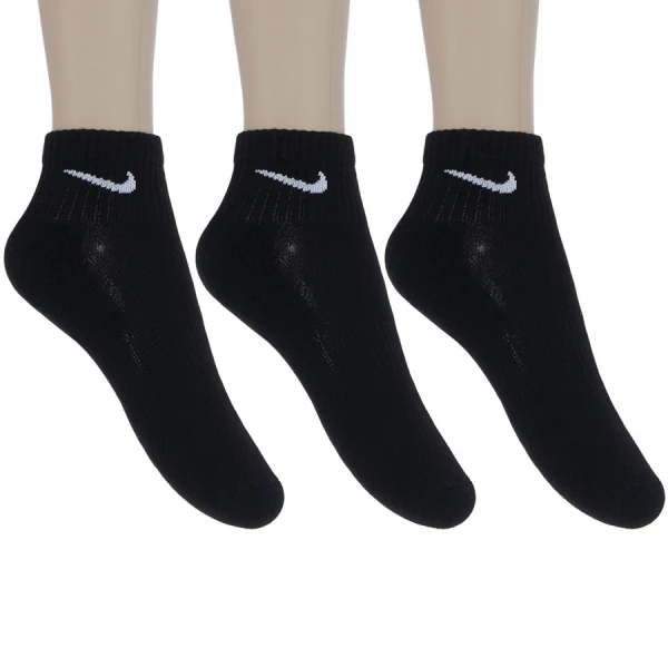 MEIA NIKE EVERYDAY CUSHION ANKLE PACOTE COM 3 PARES - Preto