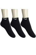 MEIA NIKE EVERYDAY CUSHION LOW PACOTE COM 3 - Preto