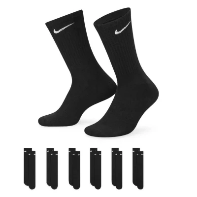 MEIA NIKE EVERYDAY CUSHIONED COM 6 PARES - Preto