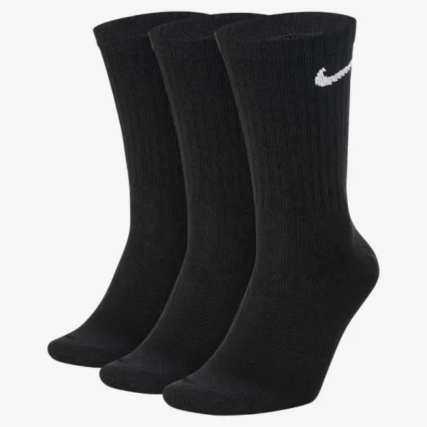 MEIA NIKE EVERYDAY LTWT CREW 3 PARES - Preto
