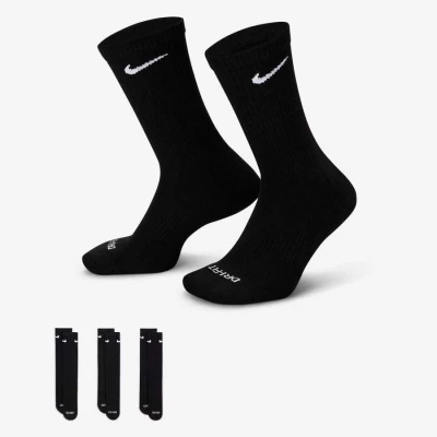 MEIA NIKE EVERYDAY PLUS 3 PARES UNISSEX - Preto