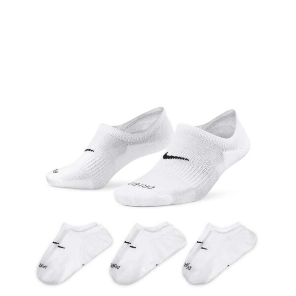 MEIA NIKE EVERYDAY PLUS CUSH FOOTIE PACOTE COM 3 UNIDADES - Branco