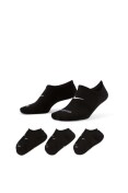 MEIA NIKE EVERYDAY PLUS CUSH FOOTIE PACOTE COM 3 UNIDADES - Preto