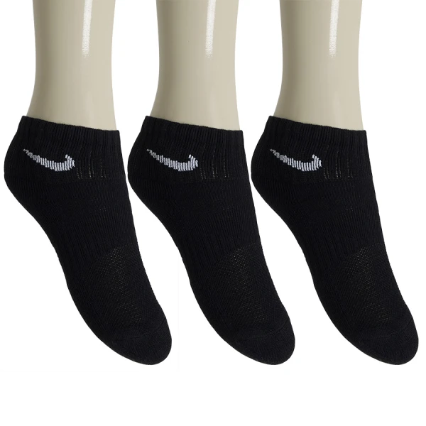 MEIA NIKE PERFORMANCE CUSHIONED CANO MÉDIO INFANTIL PACOTE COM 3 PARES - Preto