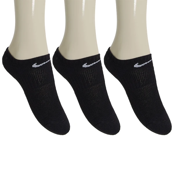MEIA NIKE PERFORMANCE CUSHIONED NO SHOW INFANTIL PACOTE COM 3 - Preto