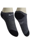 MEIA NIKE PERFORMANCE CUSHIONED SEM CANO INFANTIL PACOTE COM 3 - Preto/grafite