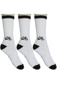 MEIA NIKE SB CREW SKATEBOARDING PACOTE COM 3 - Branco/preto