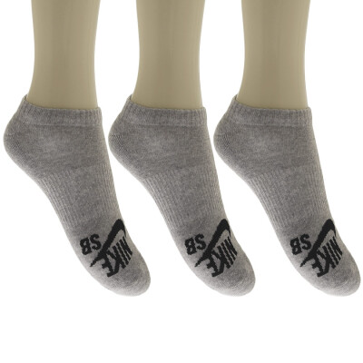 MEIA NIKE SB NO SHOW SOCK PACOTE COM 3 - Cinza/preto