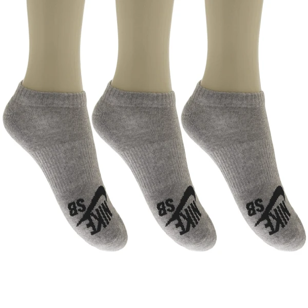 MEIA NIKE SB NO SHOW SOCK PACOTE COM 3 - Cinza/preto