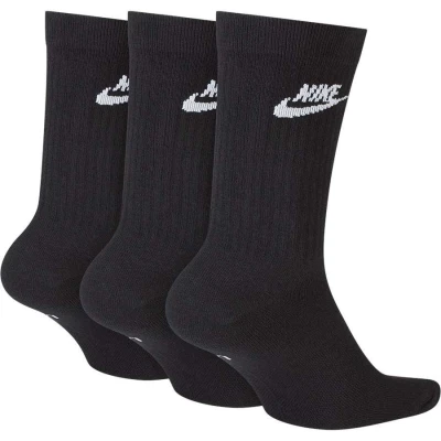 MEIA NIKE SW EVERYDAY ESSENTIAL CREW PACOTE COM 3 PARES - Preto