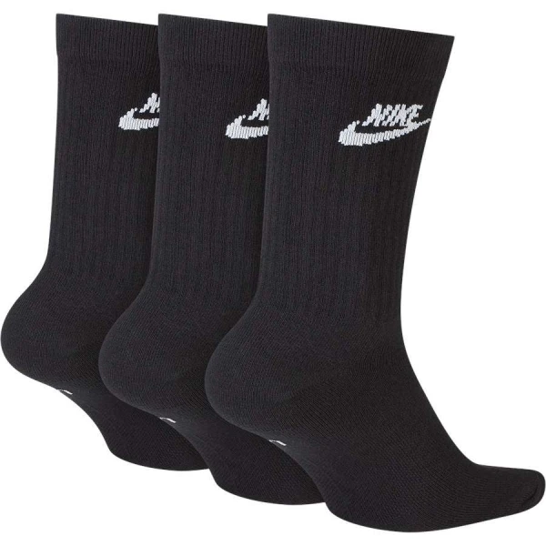 MEIA NIKE SW EVERYDAY ESSENTIAL CREW PACOTE COM 3 PARES - Preto