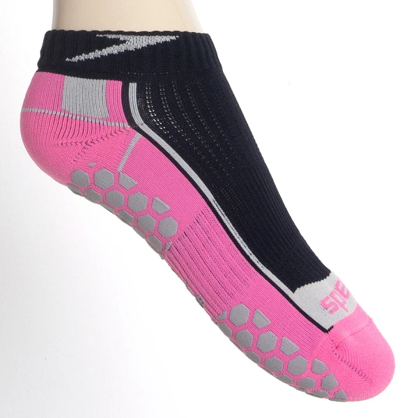 MEIA SPEEDO ANTI-DERRAPANTE - Rosa/preto