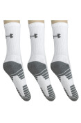 MEIA UNDER ARMOUR HEATGEAR CREW PACOTE COM 3 PARES 39/44 - Branco