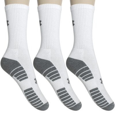 MEIA UNDER ARMOUR HEATGEAR CREW PACOTE COM 3 PARES 39/44 - Branco