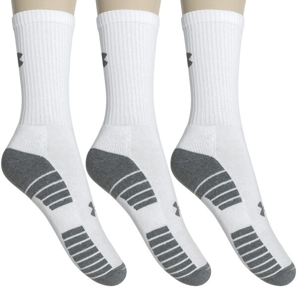 MEIA UNDER ARMOUR HEATGEAR CREW PACOTE COM 3 PARES 39/44 - Branco