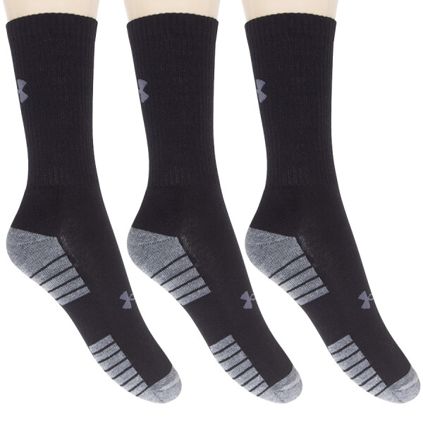 MEIA UNDER ARMOUR HEATGEAR CREW PACOTE COM 3 PARES 39/44 - Preto