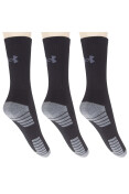 MEIA UNDER ARMOUR HEATGEAR CREW PACOTE COM 3 PARES 39/44 - Preto