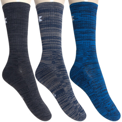 MEIA UNDER ARMOUR HEATGEAR TCH PACOTE COM 3 PARES 39/44 - Azul/preto