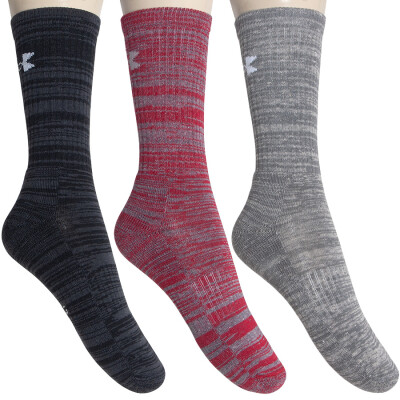 MEIA UNDER ARMOUR HEATGEAR TCH PACOTE COM 3 PARES 39/44 - Vermelho/grafite