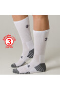 MEIA UNDER ARMOUR HEATGEAR TECH CREW PACOTE COM 3 PARES - Branco
