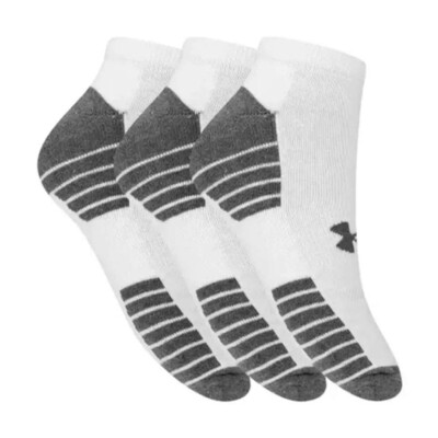 MEIA UNDER ARMOUR HEATGEAR TECH MASCULINA PACOTE COM 3 PARES - Branco