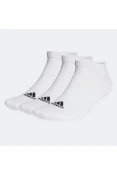 MEIAS ADIDAS AMORTECIDAS CANO BAIXO 3 PARES - Branco