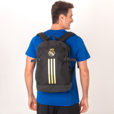 MOCHILA ADIDAS REAL MADRID - Preto/dourado
