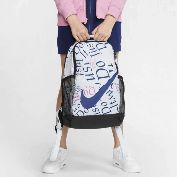 MOCHILA NIKE BRASÍLIA ESTAMPADA INFANTIL - Azul celeste/preto