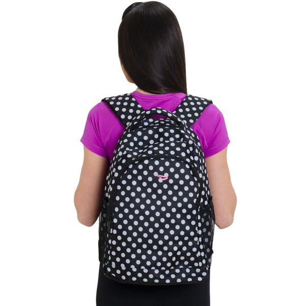 MOCHILA RAINHA FASHION - Preto/branco