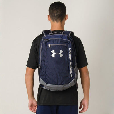 MOCHILA UNDER ARMOUR HUSTLE - Marinho/prata