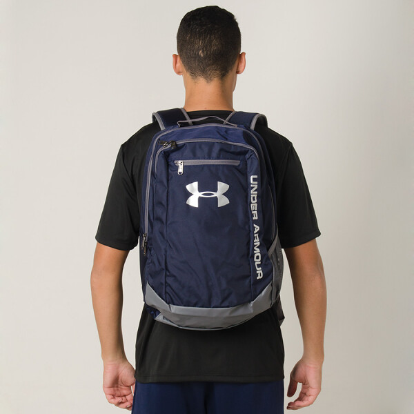 MOCHILA UNDER ARMOUR HUSTLE - Marinho/prata