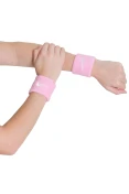 MUNHEQUEIRA NIKE PEQUENA SWOOSH WEISTBAND - Rosa/branco