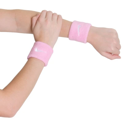 MUNHEQUEIRA NIKE PEQUENA SWOOSH WEISTBAND - Rosa/branco