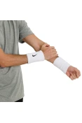 MUNHEQUEIRA NIKE SWOOSH DOUBLE WRISTBAND - Branco/preto