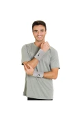 MUNHEQUEIRA NIKE SWOOSH DOUBLE WRISTBAND - Cinza/preto