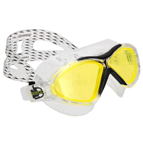 ÓCULOS NATAÇÃO SPEEDO OMEGA SWIM MASK - Transparente/amarelo