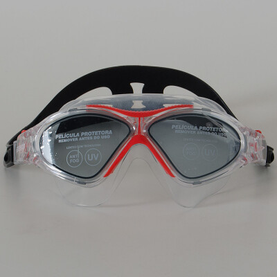 ÓCULOS NATAÇÃO SPEEDO OMEGA SWIM MASK - Transparente/vermelho