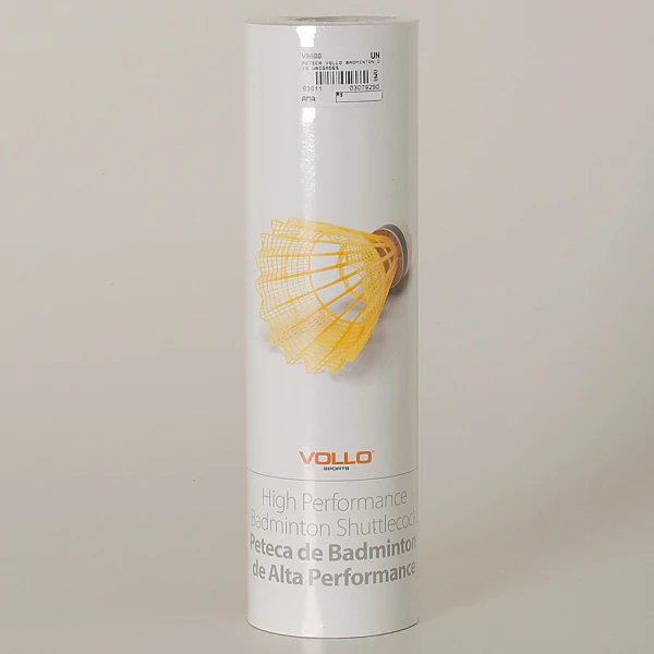 PETECA VOLLO BADMINTON COM 6 UNIDADES - Amarelo