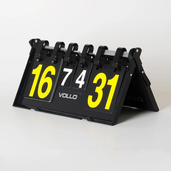 PLACAR VOLLO PVC RÍGIDO 7 SETS 31 PONTOS - Preto