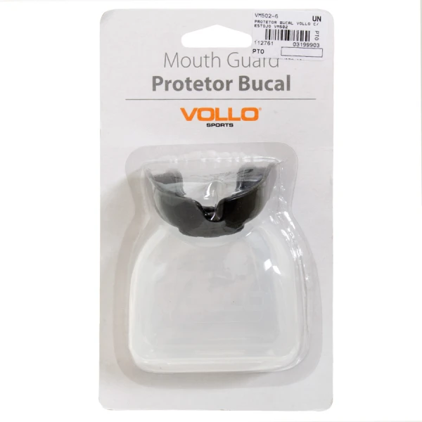 PROTETOR BUCAL VOLLO COM ESTOJO - Preto