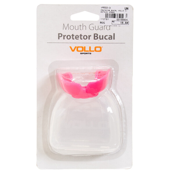 PROTETOR BUCAL VOLLO COM ESTOJO - Rosa