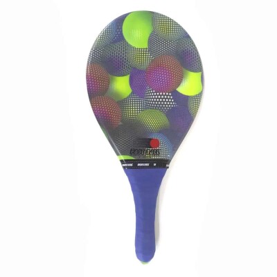 RAQUETE FAST BALL FRESCOBOL FIBRA COM ESTAMPA - Colorido