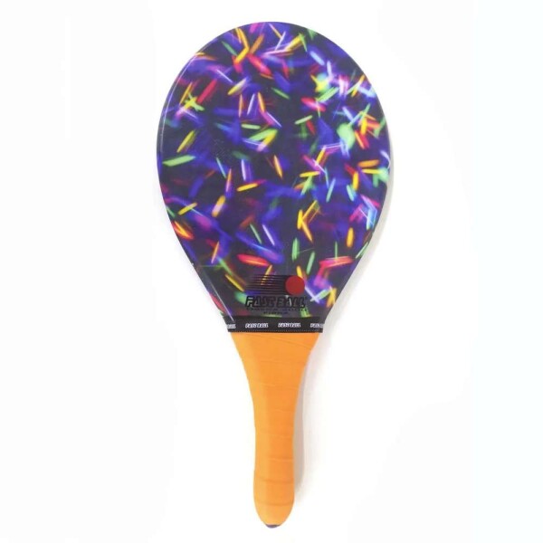 RAQUETE FAST BALL FRESCOBOL FIBRA COM ESTAMPA - Colorido