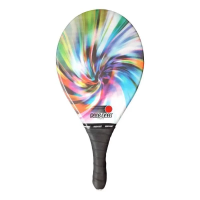 RAQUETE FRESCOBOL FAST BALL FIBRA ESTAMPA COLORIDA - Colorido