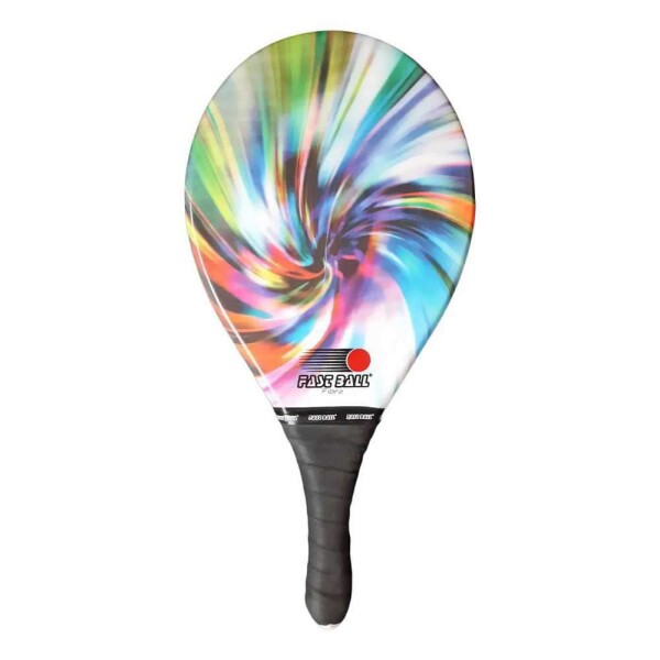 RAQUETE FRESCOBOL FAST BALL FIBRA ESTAMPA COLORIDA - Colorido