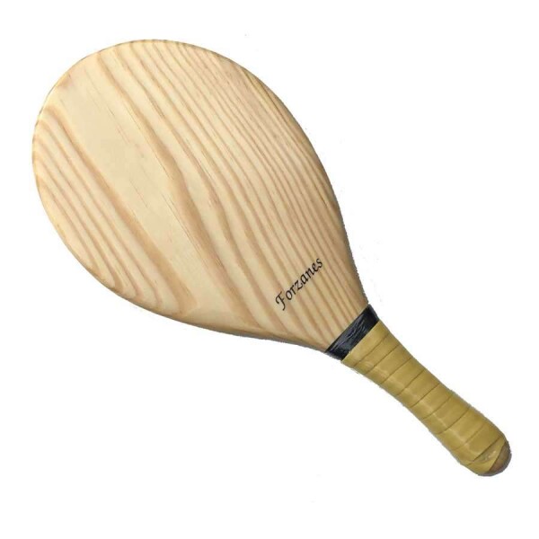 RAQUETE FRESCOBOL SÓLIDA DE PINUS FORZANES - Bege/amarelo